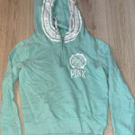 PINK - Victoria's Secret  blue green white hoodie hooded sweatshirt sweater Photo 0