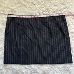 Madewell Skirt Wool-Blend Mini Pinstripe Italian Fabric Almost Black 14 NWT New Photo 11