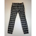 Madewell High Rise Skinny Plaid Jeans Black White Women's Size 28 Photo 1