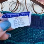 Vintage 90s Cape Cod filigree teal blue sweater Size M Photo 3