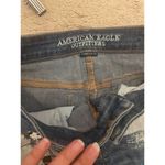 American Eagle  TATTOO Jeans Women 6  Hi-Rise Jegging Stretch Punk Rock Patch Art Photo 9