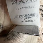 J.Crew  Pants Linen Blend Cream Brown Leopard Print Tapered Summer Weight Size 4 Photo 6