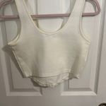 Hunter White  and Brown Cropped Tank Top Photo 1