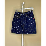 Marc Jacobs NWT Floral Denim Mini Skirt with Peal Embellishments Size 27 Photo 2