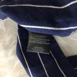 WAYF  Striped Linen Mix Navy Top Photo 3