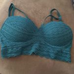 PINK - Victoria's Secret Victoria's Secret PINK Teal Lace Strappy Push-up Bralette Photo 7