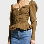 Ulla Johnson ππ Leland Pointelle Knit Top ~ Khaki Medium Photo 0