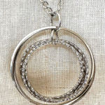 Loft silver tone multiple circle pendant necklace Photo 0