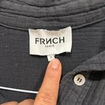 FRNCH  Paris Black Sleeveless Button Front Shirt | Size S Photo 2