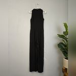 Gal Meets Glam  Devin Black Sleeveless Tie Waist Jumpsuit Photo 6