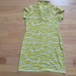 Jude Connally‎ Green Zebra Print Polo Dress Summer Casual Chic Size Small Photo 5
