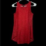 Alfani  Vibrant Red Sleeveless Lace Tank Top Photo 1