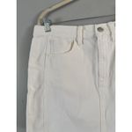 Madewell NWD  White Denim Raw Hem Mini Skirt Women’s Size 28 Photo 3