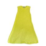 ZARA NWT Yellow Chunky Knit Sleeveless Mini Sweater Dress Sz S #1139 Photo 4