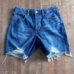 Old Navy  High-Rise OG Straight Denim Distressed Button Fly Jean Shorts Size 12 Photo 1