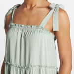 Kaileigh Light Green Tiered Tie Sleeve Dress Photo 2