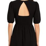Old Navy  Black Puff Sleeve Cutout Back Dress Size M Photo 1