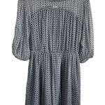 Joie  Women Andora 100% Silk Dress XS Black Geometric Mini Chiffon Sheer‎ Dainty Photo 0