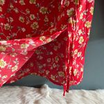 Pretty Little Thing Red Ditsy Floral Bow Mini Dress Photo 9