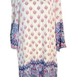 Style & Co Women's Dress Sz XL Boho Crinkle Rayon Long Sleeve Shift Photo 0