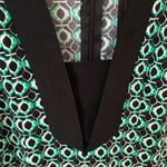 NWT Melissa Masse "Made to Measure" Black & Jade Green Tile Print Dress Photo 1