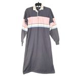 Lands' End Rugby Dress Size Medium Gray Cotton Midi Preppy Pockets Made in USA Photo 9
