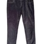 Garnet Hill Women’s Straight Leg Velvet Pants in Grey Size 2 Photo 0