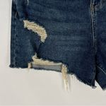 SO  Super High‎ Rise 90s Boyfriend Short Ripped Distressed Dark Wash Denim Cutoff Photo 2