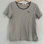 Levi's Levi’s The Perfect Tee Black Yellow Striped Short Sleeve T-Shirt Casual Comfy 1X Photo 0
