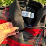 Buffalo Plaid Moto Blazer Jacket Red Photo 3