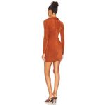 superdown Revolve  Penelope Long Sleeve Ruched Dress Metallic Gold Size XS NWT Photo 6