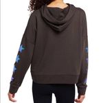 Ivory Ella  Cropped Hoodie Metallic Foil Stars XS Photo 1