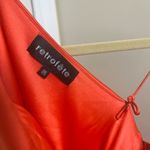 Retrofete Ariella Silk Cowl Neck Mini Dress in Red Size‎ M Size M Photo 3