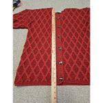 Quill's Woollen Market Wool Nordic Grandmacore Cardigan Sweater Size L Ireland Red Size L Photo 7