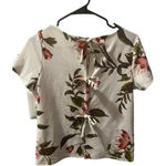 Moa Moa  Open back with bows white top with pink flowers Photo 2