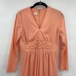 Vintage 60s 70s Maxi Dress Peach Empire Waist Renaissance Womens Size Small Photo 5