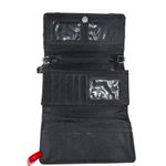 Dog Paw Print Wristlet Wallet Western Style Mom Pet Black Faux Leather Snap Photo 3