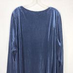 Quacker Factory Plus Size 3X Dress Blue Velvet Embroidered Rhinestone Midi 465 Photo 11