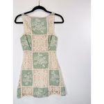 Sofie The Label Dress Green Carmine Patchwork Crochet Mini Cottagecore Small Photo 4