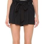 L'Agence NWT  Alex Paperbag Tie Zip High Waist Shorts Pockets 2 Black #1678 Photo 0