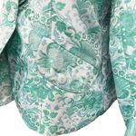 Erin London Floral Printed Long Sleeve Collared Lined Blazer Suit Jacket Size M Green Size M Photo 2