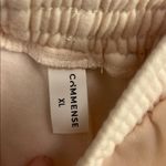 Commense jersey knit active shorts size XL butter cream color tie waist cozy Yellow Photo 4