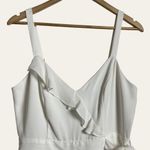 Parker Cartagena Pearl White Tie Waist Romper Size 6 Photo 6