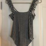 Forever 21 Black and white gingham one piece bodysuit Photo 1