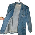 Vintage MAXILOU Light Wash Gold Studded Front Pockets Denim Jacket Size Medium Photo 2