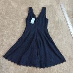 Soprano  small lace overlay v neck fit and flare dress D4 2418 Photo 8