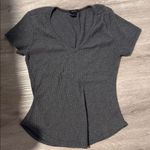 Rue 21 Gray Fitted Short Sleeve Tee Photo 0