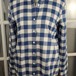 Vineyard Vines  Performance Womens Blue White Buffalo Check‎ Relaxed Shirt 8 Photo 0