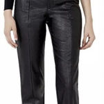 Bardot  Black Vegan Leather Straight Leg Pants Size 4 NWT Photo 0