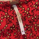 Free People Boho Clara Wrap Mini Dress Tunic Top Red Black Floral Size Medium Photo 8